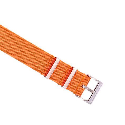 Ribbed Ballistic Nylon Strap Orange Strapseeker