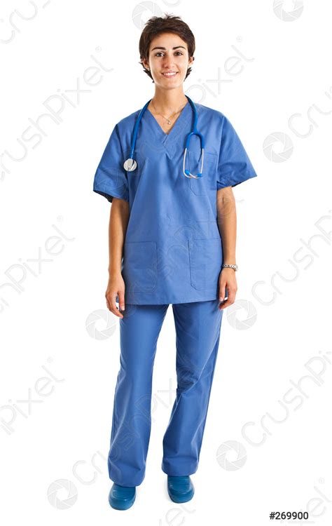 Nurse Full Length Portrait Stock Photo Crushpixel