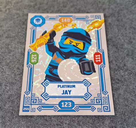 LEGO NINJAGO SERIE7 Nr 255 Platinum Jay Platinum Karte Sammelkarte