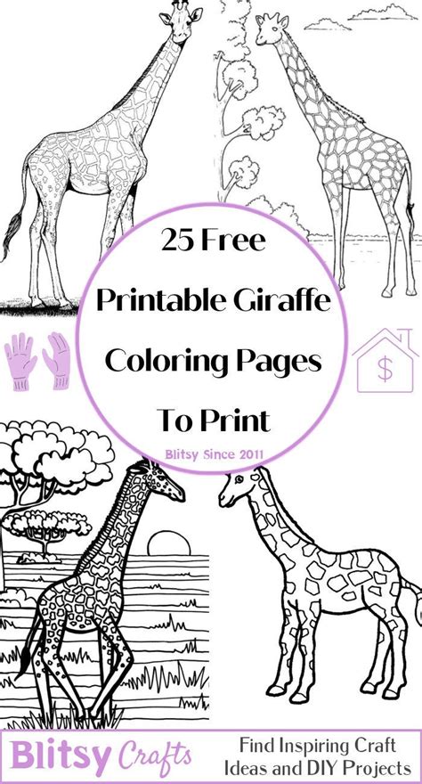 25 Free Giraffe Coloring Pages for Kids and Adults