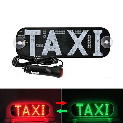 LED Taxi Tuning Roof Sign Light Vehical Inside Windscreen