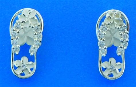 Alamea Flip Flop Post Earrings Sterling Silver Island Sun Jewelry