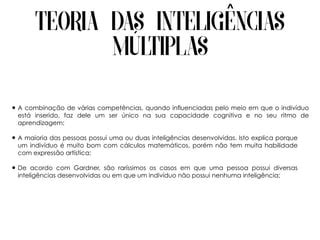 Howard Gardner Teoria Das Intelig Ncias M Ltiplas Ppt