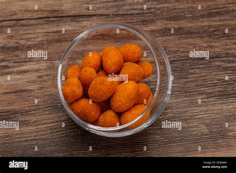 Spicy Bbq Peanut Heap In The Bowl Stock Photo Alamy