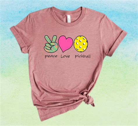 Peace Love Pickleball T Shirt Show Peace Shirt Inspirational Etsy