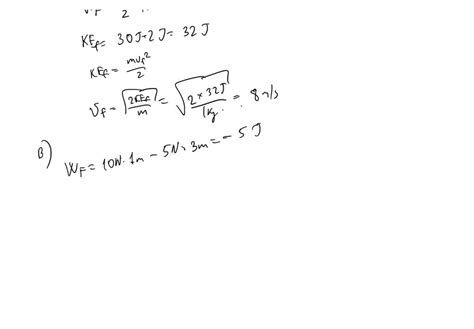 Solved 1 Kg Particle Moving Along The X Axis Experiences A Force As Shown Below What Is Ake