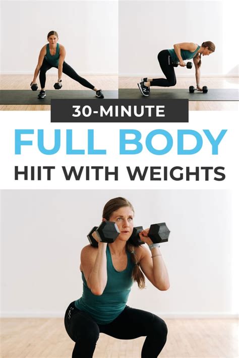 30 Minute Dumbbell HIIT Workout Video Nourish Move Love