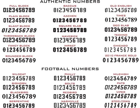 Football Number Font