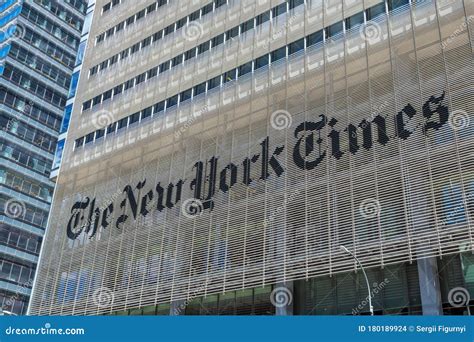 Das New Yorker Timesgebäude New York Redaktionelles Stockbild Bild