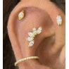 Piercing H Lix Fleur P Tales En Or Blanc Ou Jaune Carats