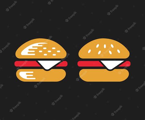 Premium Vector Burger Vector Hamburger Icon Fast Food Vector