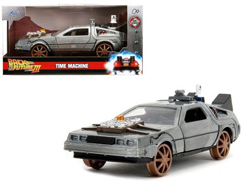 Delorean Dmc Time Machine Brushed Metal Train Wheel Version Back To