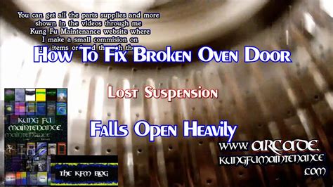 How To Fix Broken Oven Door That Lost Suspension Falls Open Heavily Youtube