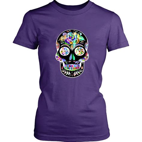 Sugar Skull Ladies Graphic Tee 4 Colors Graphic Tees Tees Womens