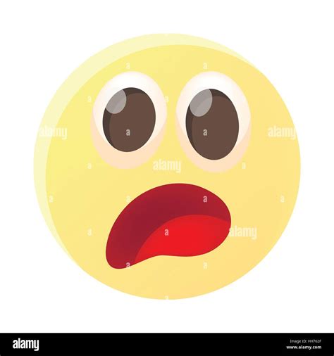 Frightened Emoticon Open Mouth Icon Hi Res Stock Photography And Images