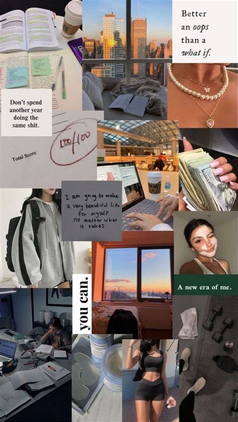 Academic Validation Aesthetics In Vision Board Collage Vision