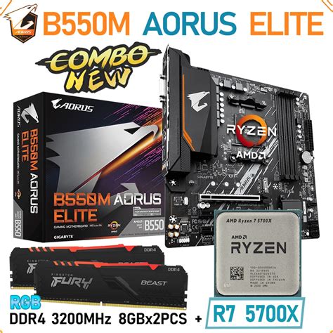 Gigabyte Placa Base B M Aorus Elite Compatible Con Enchufe Am Kit