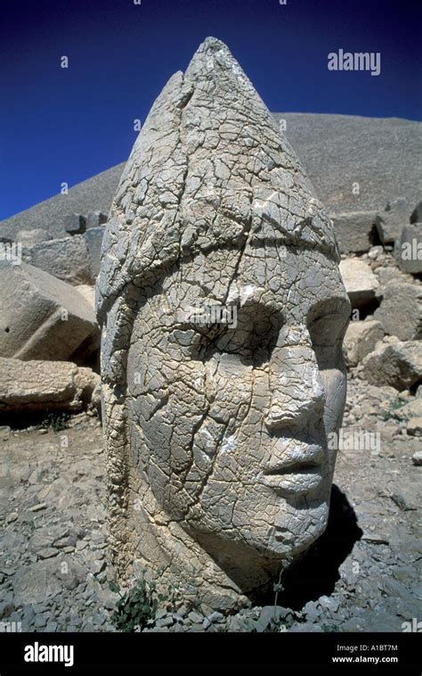 God Statue In Mount Nemrud Turkey Stock Photo Alamy