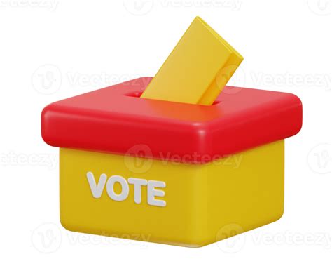 Ballot Box Voting Concept D Icon Illustration Png