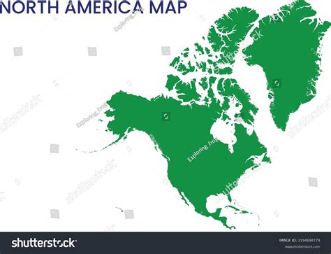 High Detailed Map North America Outline Stock Vector (Royalty Free) 2194698779 | Shutterstock