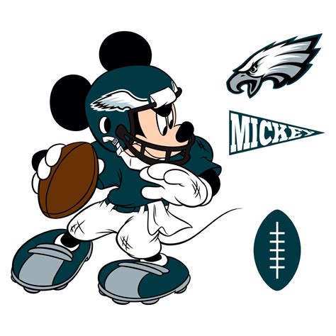 Philadelphia Eagles Mickey Mouse Officially Licensed Nfl Removable