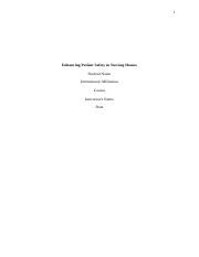 Improving Patient Safety In Nursing Homes Addressing Medication