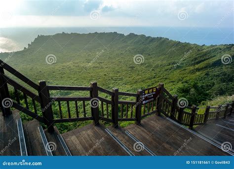 Volcanic Crate of Seongsan Ilchulbong Peak. Stock Image - Image of ...