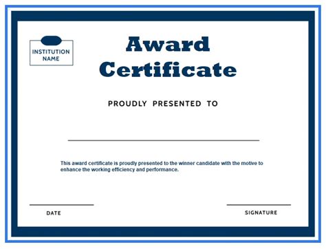 Award Certificate Template | Free Word & Excel Templates