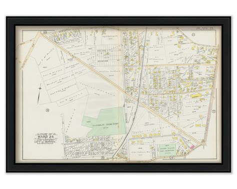 Dorchester Massachusetts 1889 Map Plate 23 Washington St Talbot Ave Replica Or Genuine