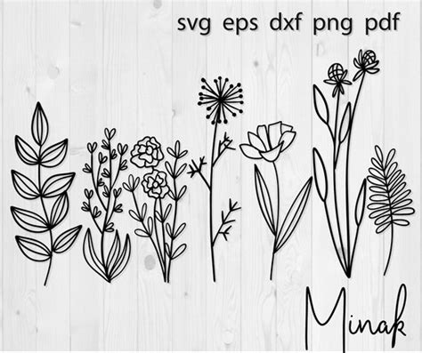 Wildflowers Svg Etsy