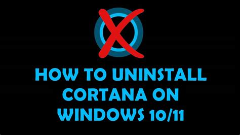 How To Uninstall Cortana On Windows 10 Or 11 YouTube