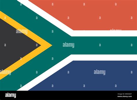 South African Flag The Flag Of South Africa Republic Vector