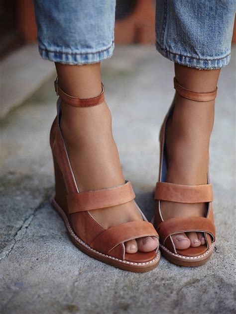 Brown Wedge Sandals | CraftySandals.com