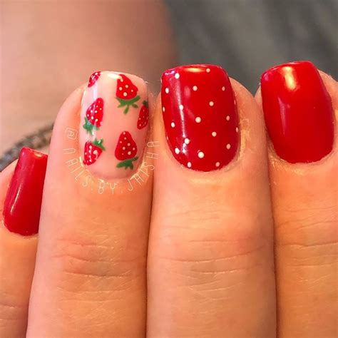 Jaisha Rowley On Instagram Strawberries Fruit Nail Art