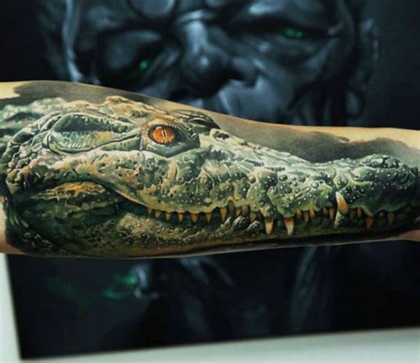 Crocodile tattoo by Dmitriy Samohin | Post 13885