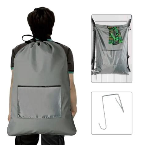 Waterproof Large Capacity Laundry Bag Foldable Backpack Wash Shoulder