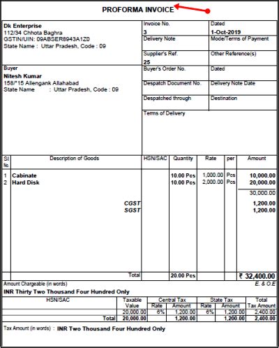 Proforma Invoice Vs Tax Invoice Invoice Template Ideas Riset