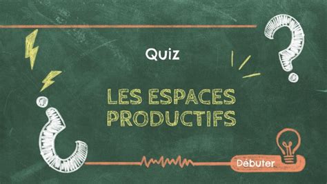 Quiz Espaces Productifs