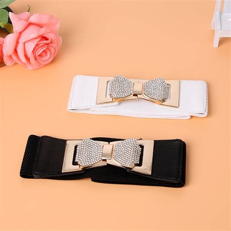 Ceinture Lastique Boucle Pour Femmes Large Mode Robe Cor Enne