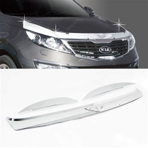 Chrome Front Hood Garnish Molding Guard 3P 1Set For 2011 2015 Kia