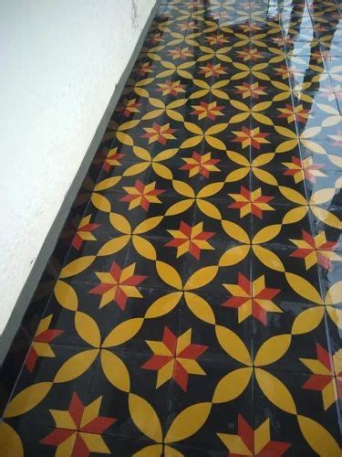 Glossy Cement Athangudi Tiles Size X Feet X Mm At Rs