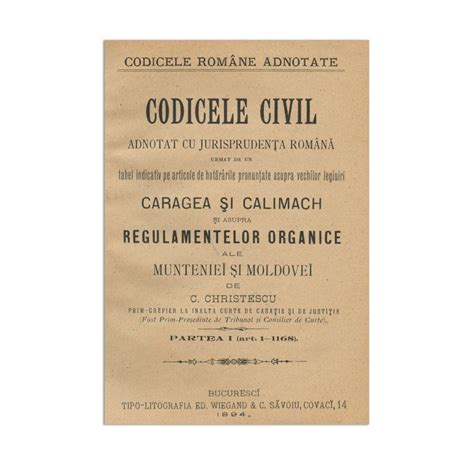 C Christescu Codicele civil adnotat cu jurisprudența română