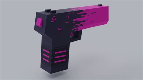 Desert Eagle Skin Rays 6 Colors Free Vr Ar Low Poly 3d Model