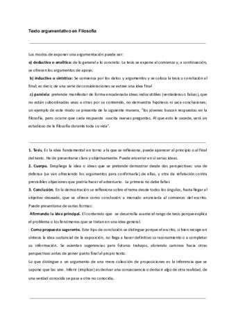 Texto Argumentativo En Filosofia Pdf