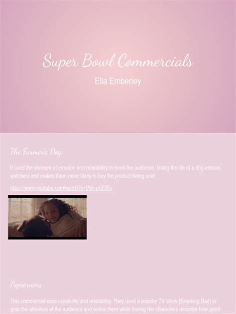 Super Bowl Commercials | PDF