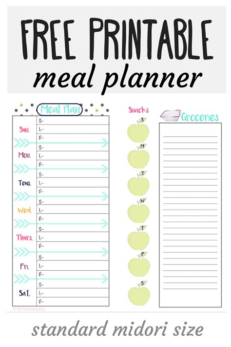 Printable Grocery List With Meal Planner