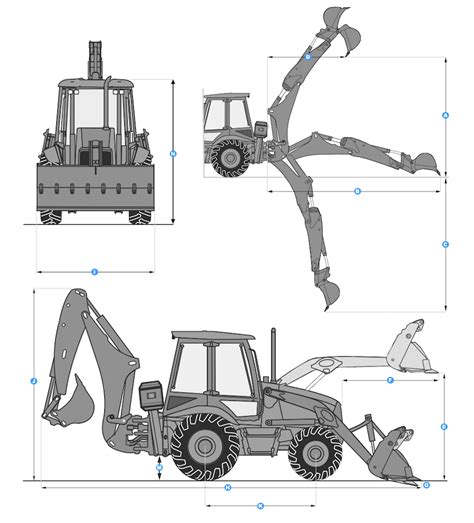 Backhoe Drawing at PaintingValley.com | Explore collection of Backhoe ...