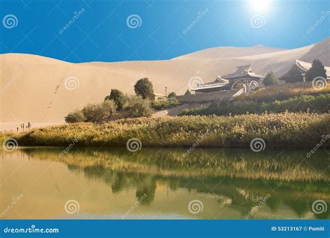 Chinese Temple In Desert Stock Image Image Of Gold Wilderness 53213167