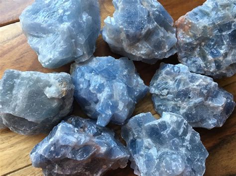 Raw Blue Calcite Crystal Medium Blue Calcite Calcite Crystal Calcite