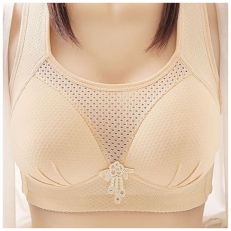 Ehrwe Push Up Lace Bra For Women Sexy Lace Back Button Shaping Cup